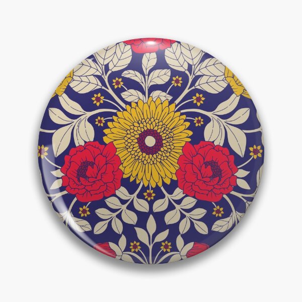Item preview, Modern Floral In Red, Yellow, Blue & White designed and sold by somecallmebeth.