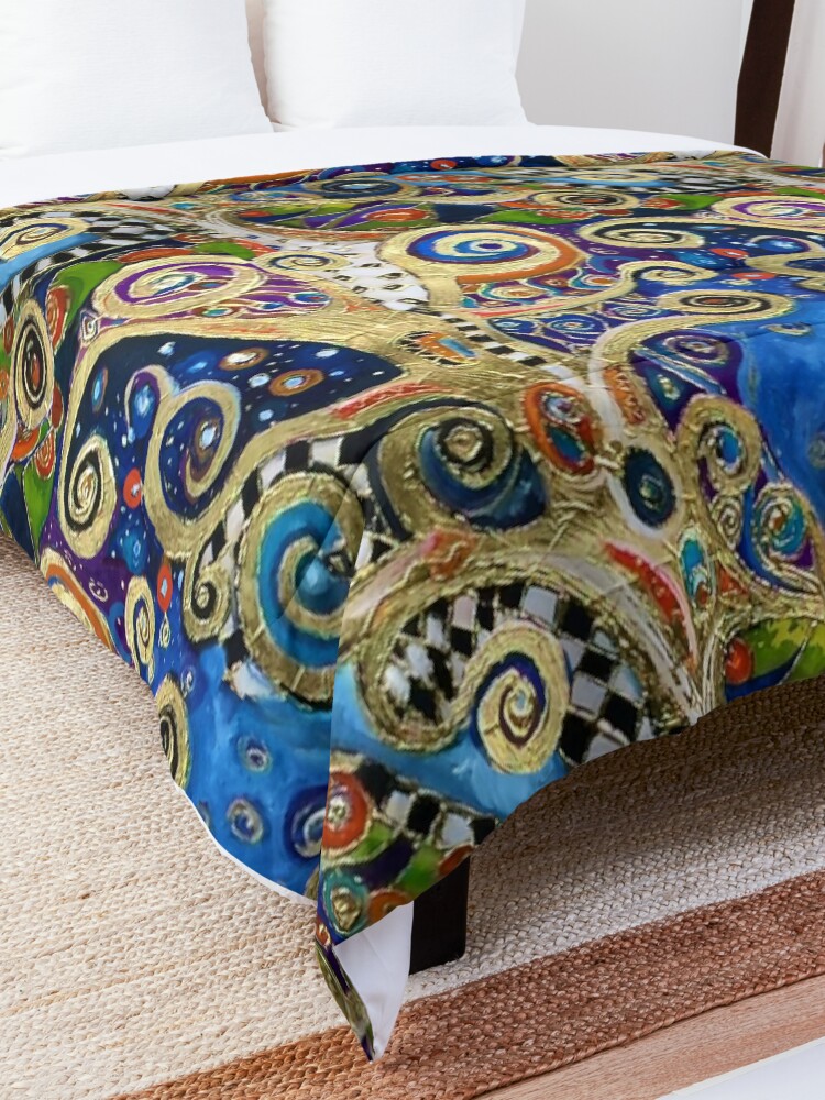 Alternate view of The Changing Seasons of Klimt Comforter