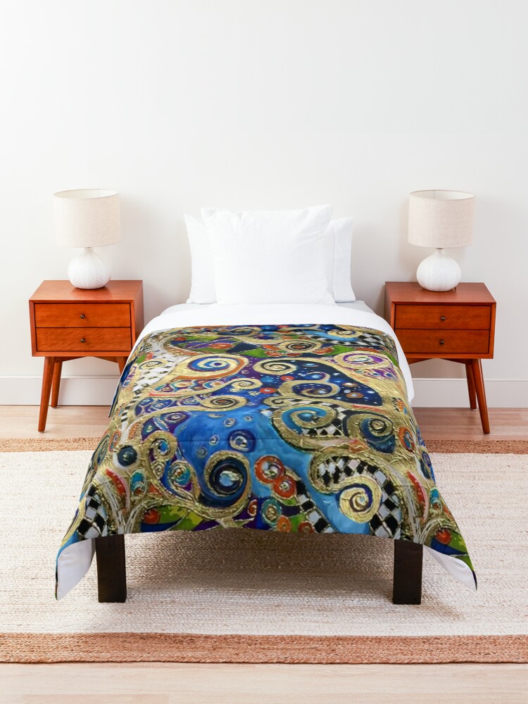 Alternate view of The Changing Seasons of Klimt Comforter