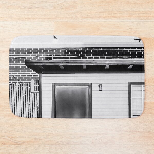 Item preview, wood building with brick building background in black and white designed and sold by Mrvell.