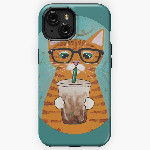 Funny Cat Icon With Glasses iPhone Case by best_designs