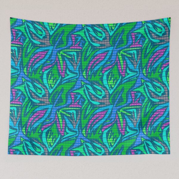 Item preview, Blue green graffiti  designed and sold by fuzzyfox.