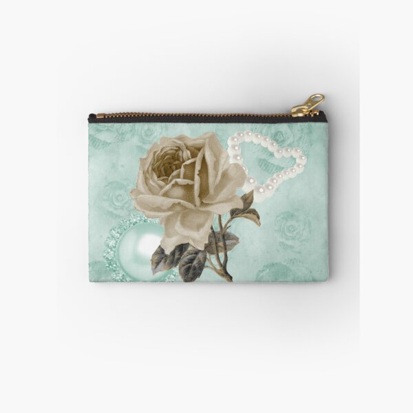 Item preview, Mint Green Ivory Roses Pearls Heart & Rhinestone designed and sold by moondreamsmusic.