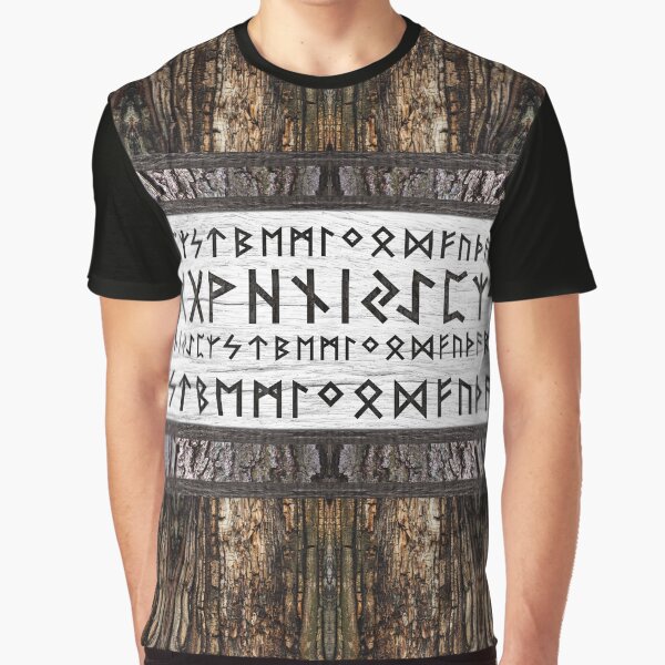 Item preview, Elder Futhark on wooden texture designed and sold by Nartissima.