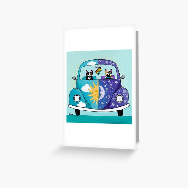 Sunny & Luna Go For A Drive Greeting Card