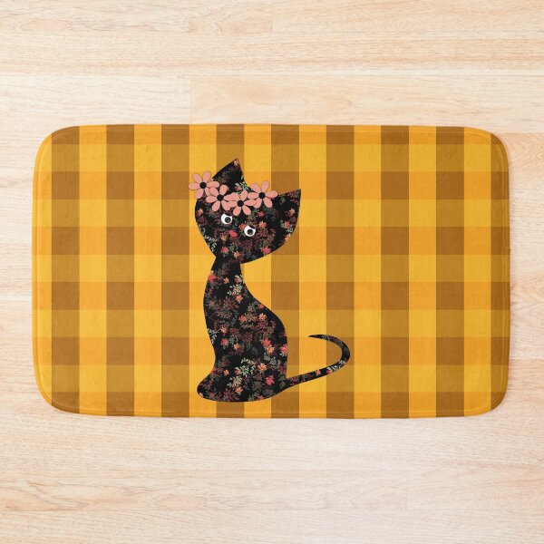 Item preview, Yellow plaid, cat designed and sold by fuzzyfox.