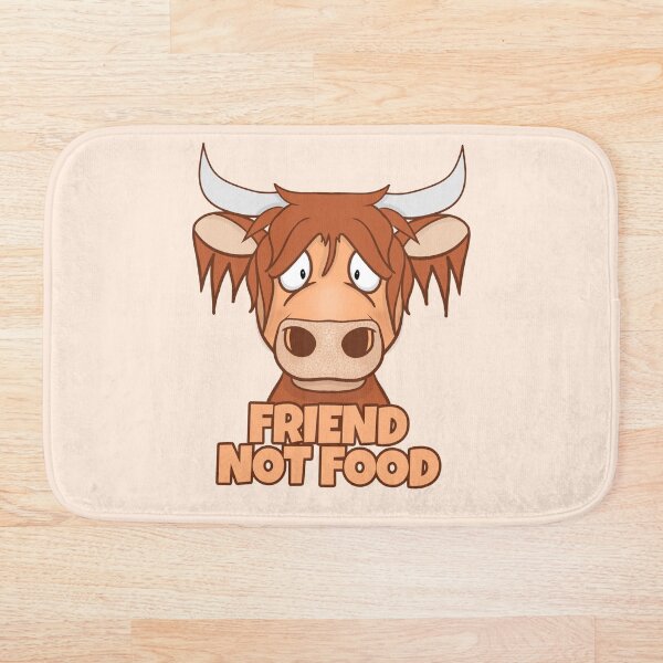 Item preview, FRIEND NOT FOOD HIGHLAND COW designed and sold by wiboandbear.