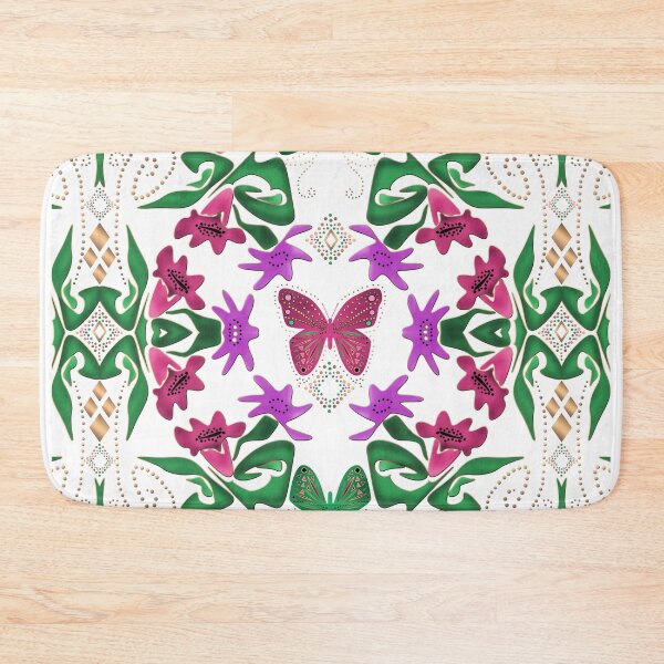 Item preview, Batik, folk, floral, floral batik designed and sold by fuzzyfox.