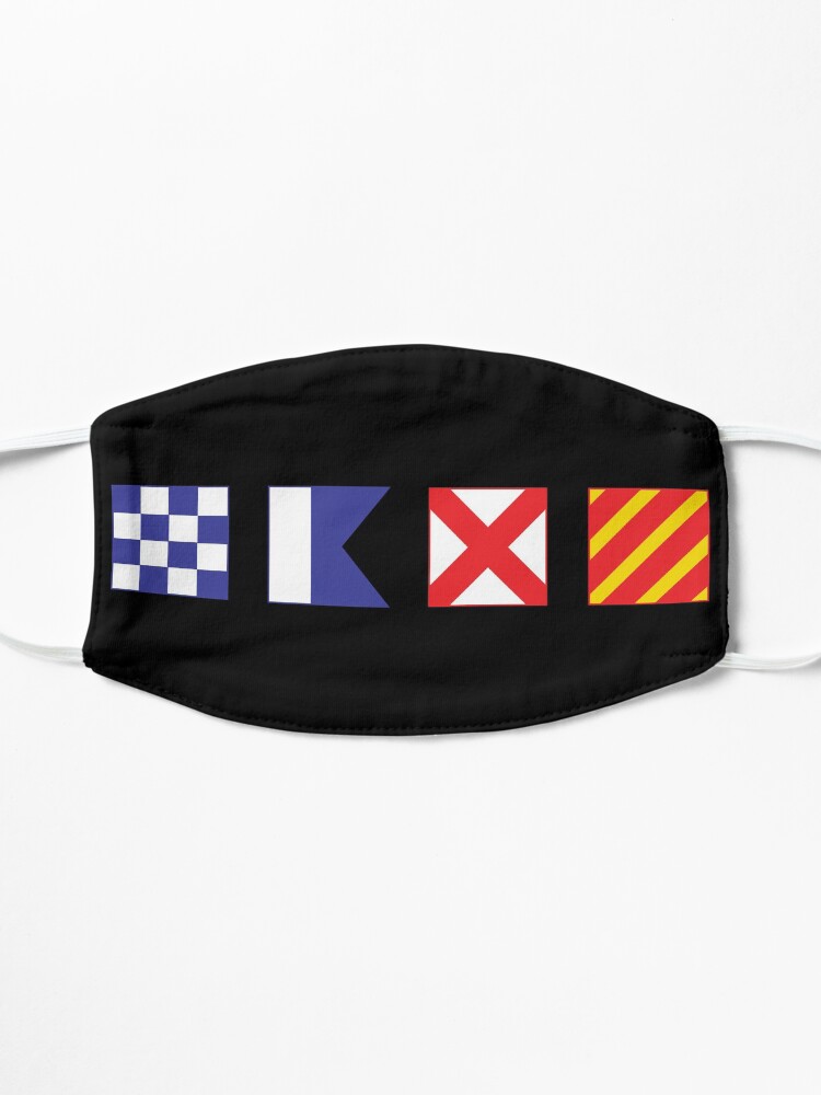 Alternate view of N - A - V - Y Spelled out in Signal Flags Mask