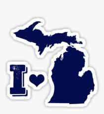 I heart Michigan Sticker