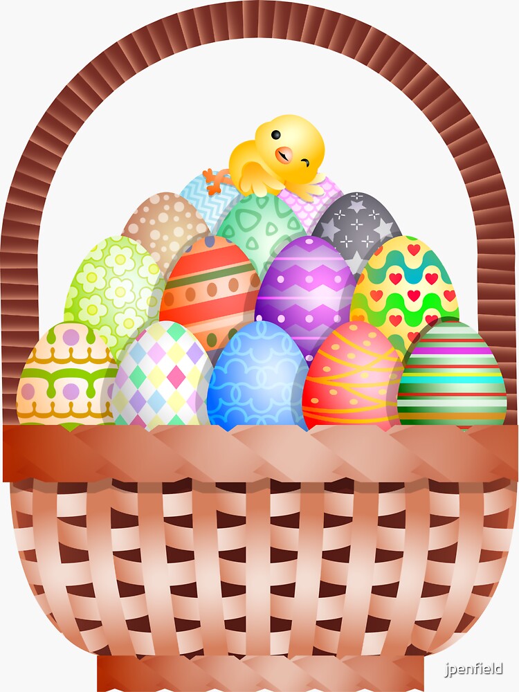Easter Basket StickerWaterproof and Personalized Easter Basket Sticker 