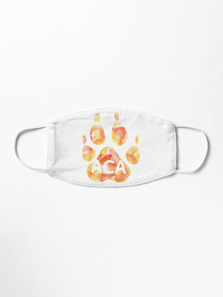 Aca Animal Care Assistant Pfotenabdruck Orange Maske Von Dannydoesarts Redbubble