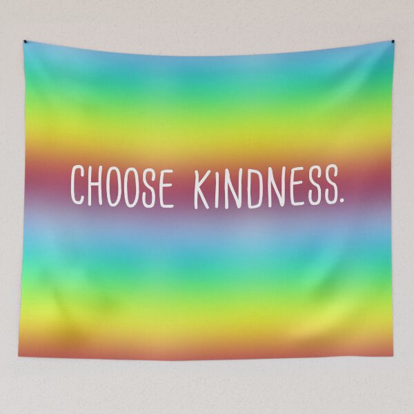 Item preview, Choose Kindness. (White Text on Bright Rainbow) designed and sold by KelseyLovelle.
