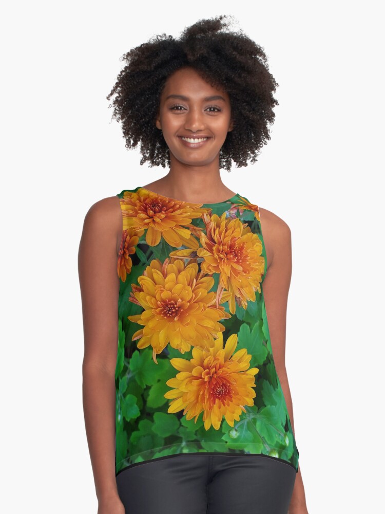 Thumbnail 1 of 6, Sleeveless Top, Chrysanthemum from my garden designed and sold by dreamie09.