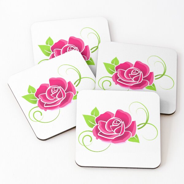 Item preview, Pink Rose with Green Leaves designed and sold by CCdesigners.