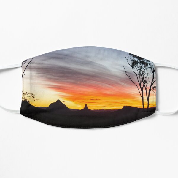 Mountains Sunset Photography (White) Mask
