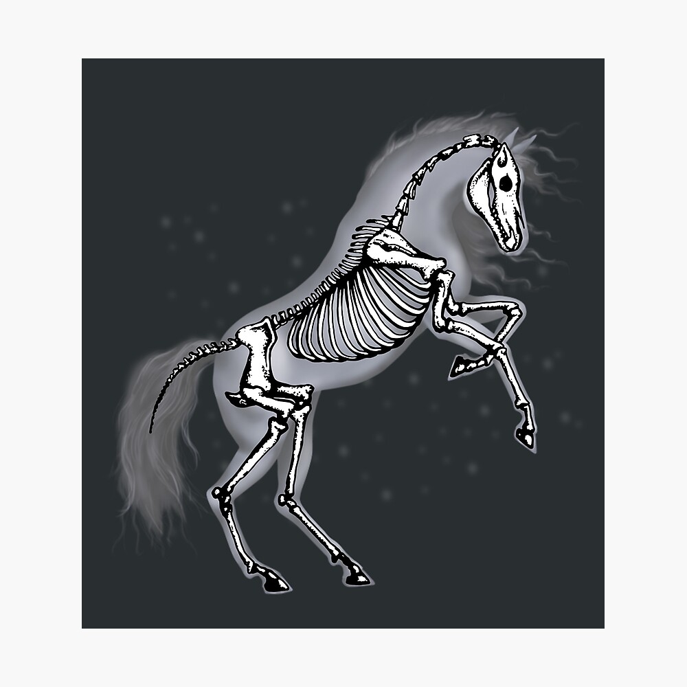 Ghost Horse Art Board Print for Sale by OneHorn | Redbubble