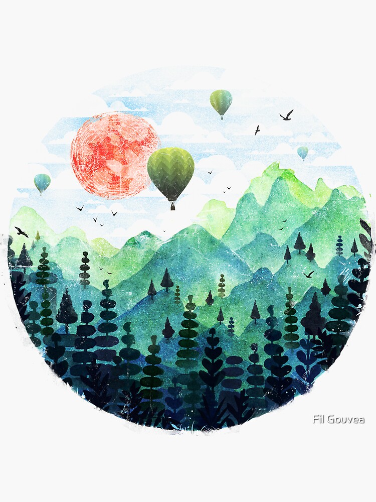 "Roundscape" Sticker for Sale by filgouvea | Redbubble