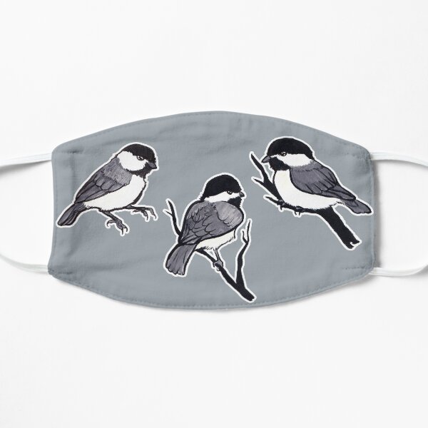 Trio of chickadees Mask