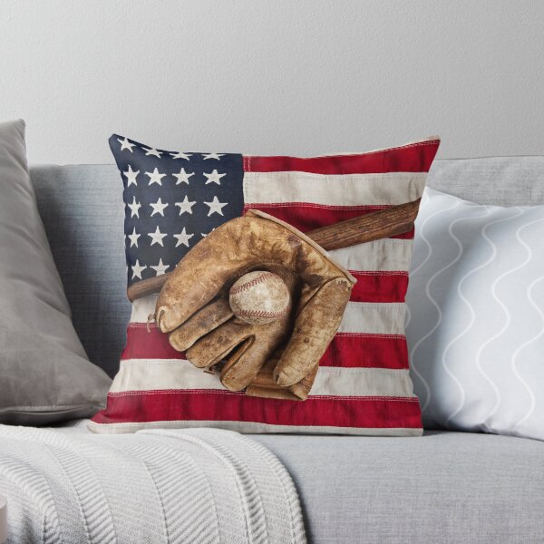 Vintage Baseball 1 Throw Pillow