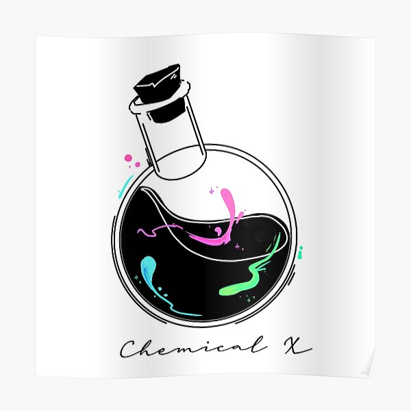 Chemical X Alchemist Bottle- minimalist egirl aesthetic Poster