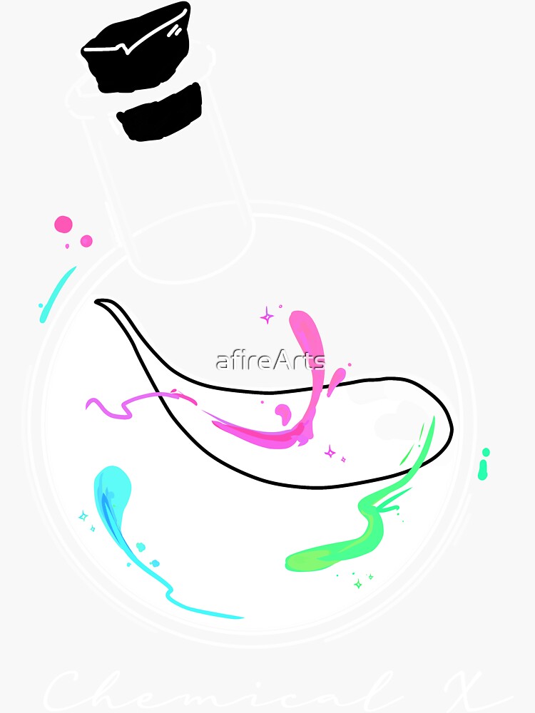 "Chemical X Alchemist Bottle minimalist egirl aesthetic" Sticker for Sale by afireArts Redbubble