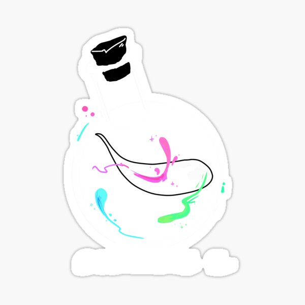 "Chemical X Alchemist Bottle minimalist egirl aesthetic" Sticker for