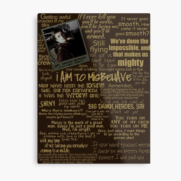 Captain Quotes Metal Print