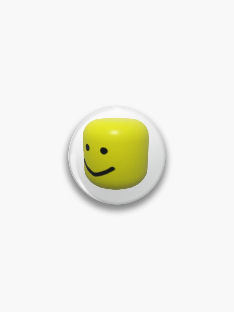 Bighead Oof Pin By Jobel Redbubble - roblox halloween noob face costume smiley positive gift spiral notebook by smoothnoob redbubble