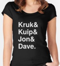 Kruk& Kuip& Jon& Dave. Women's Fitted Scoop T-Shirt