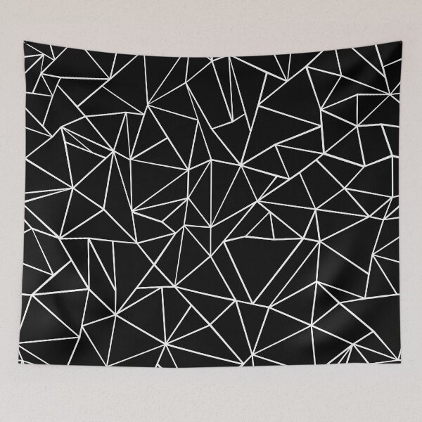 Aperçu de l'œuvre Abstraction Outline Noir et blanc créée et vendue par ProjectM.