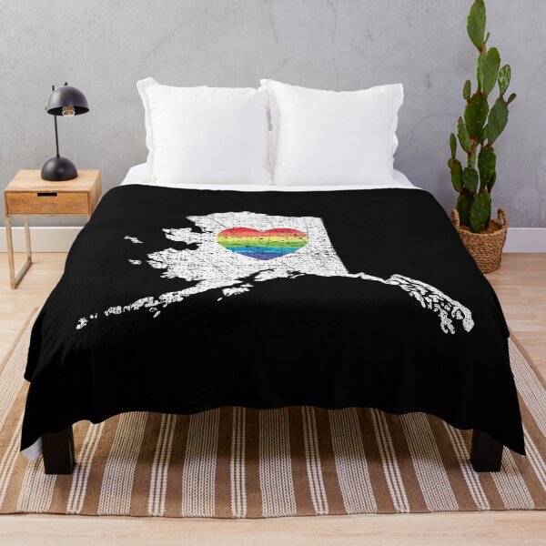Item preview, Alaska Gay Pride Heart Rainbow Flag LGBT Month Lesbian Bisexual designed and sold by Tee Kaboom!.