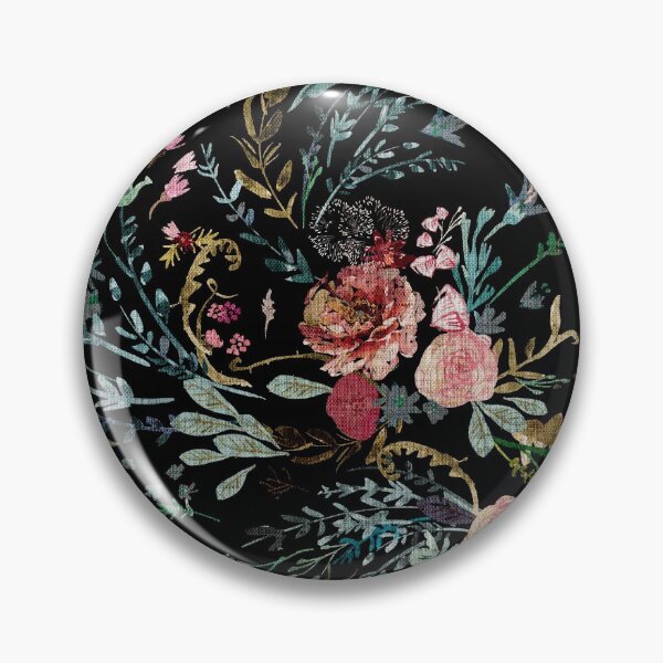 Midnight Floral Pin