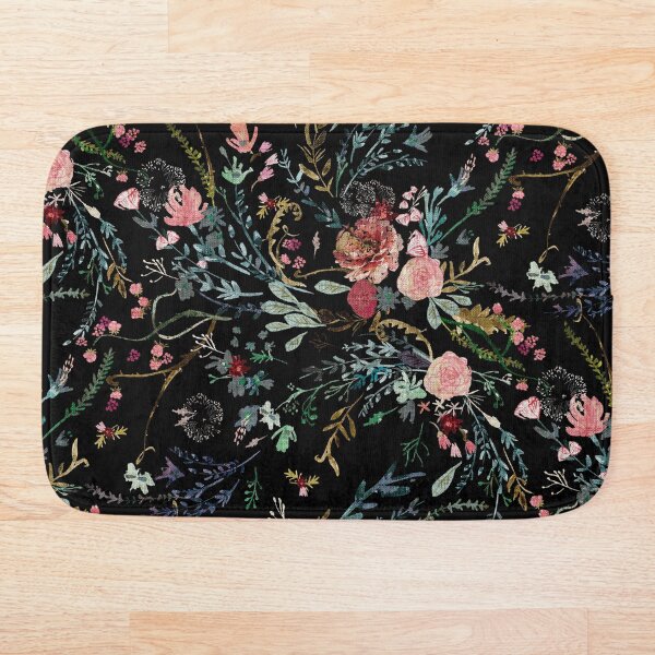 Midnight Floral Bath Mat