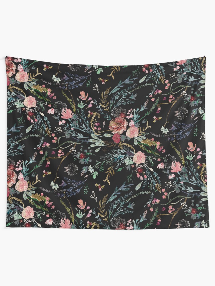 Alternate view of Midnight Floral Tapestry