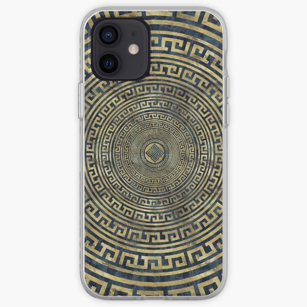 Circular Greek Meander Pattern - Greek Key Ornament iPhone Soft Case