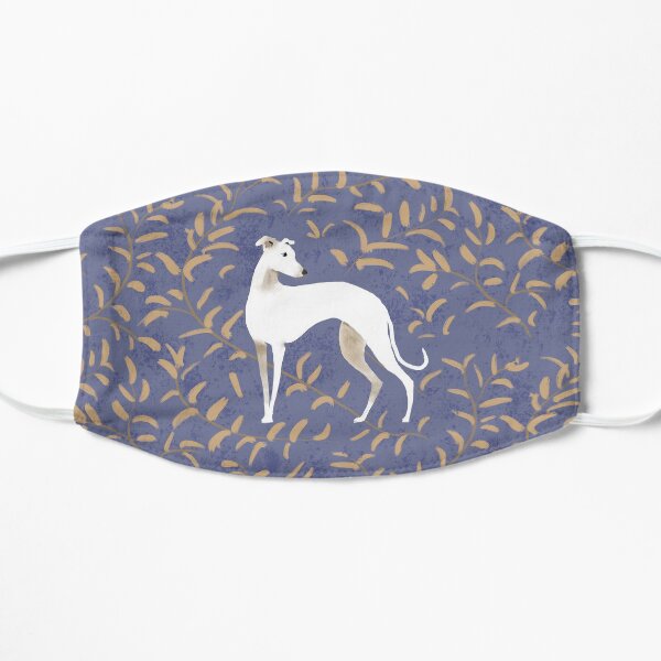 Whippet with brown leaves Mask