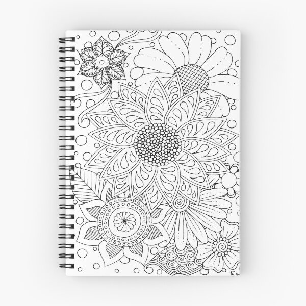 Item preview, Flower Doodles designed and sold by Tabby's Tangled Art.