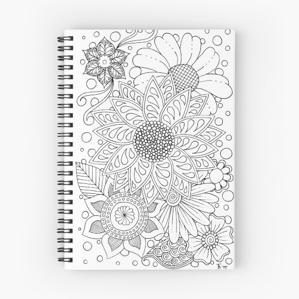 Item preview, Flower Doodles designed and sold by Tabby's Tangled Art.