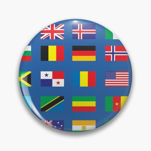 Item preview, Flags of the World on Classic Blue designed and sold by Catherine Holcombe.