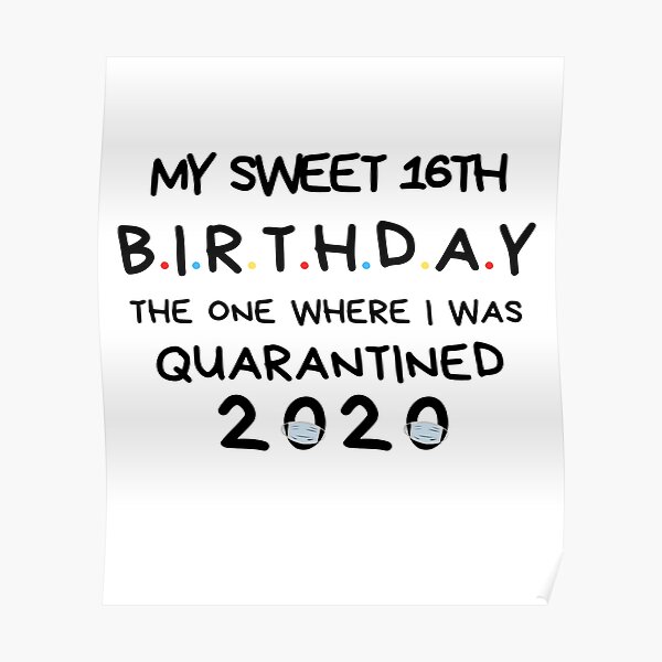 Download Happy 16th Birthday Posters | Redbubble