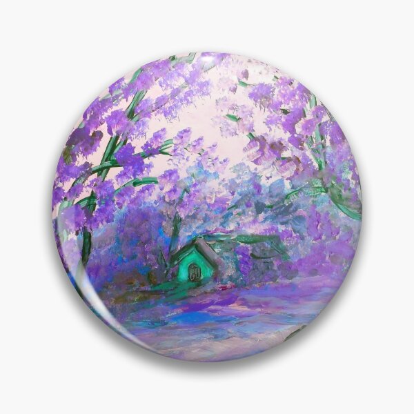 Item preview, Purple Abstract Landscape with Trees designed and sold by EloiseArt.