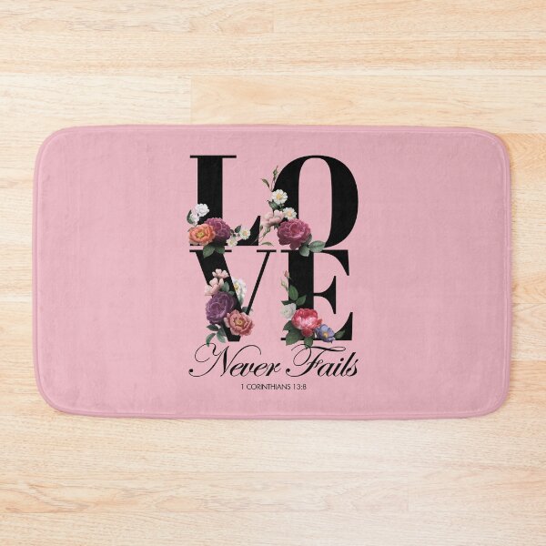 Item preview,  Love Never Fails in Elegant Floral Font designed and sold by KA DESIGNS.