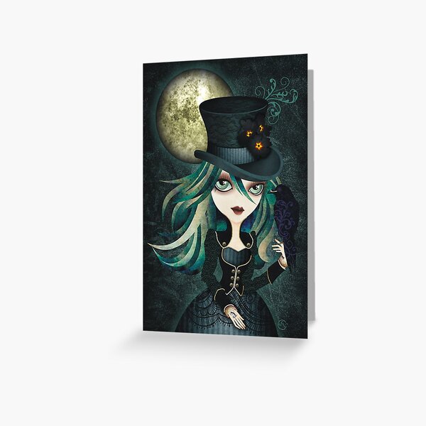 Raven's Moon Greeting Card