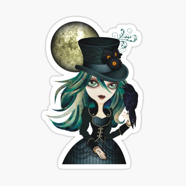 Raven's Moon Sticker