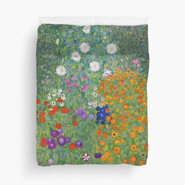Gustav Klimt Flower Garden Duvet Cover