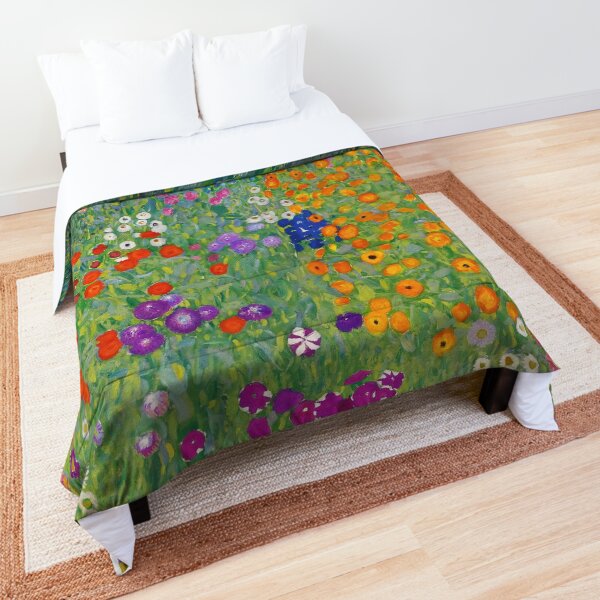 Gustav Klimt Flower Garden Comforter