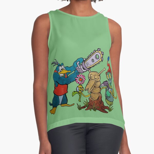 TonyToons Wood Carving Cartoon Friends Sleeveless Top
