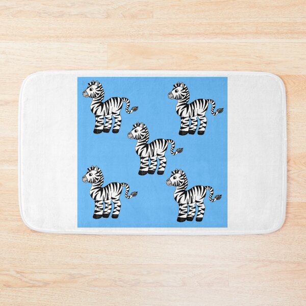 Item preview, Toon zebra blue pattern designed and sold by Wyverntales.