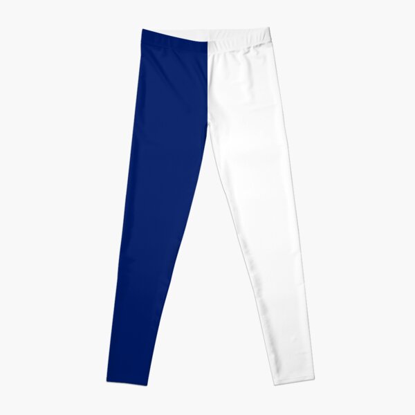 half white half blue pants